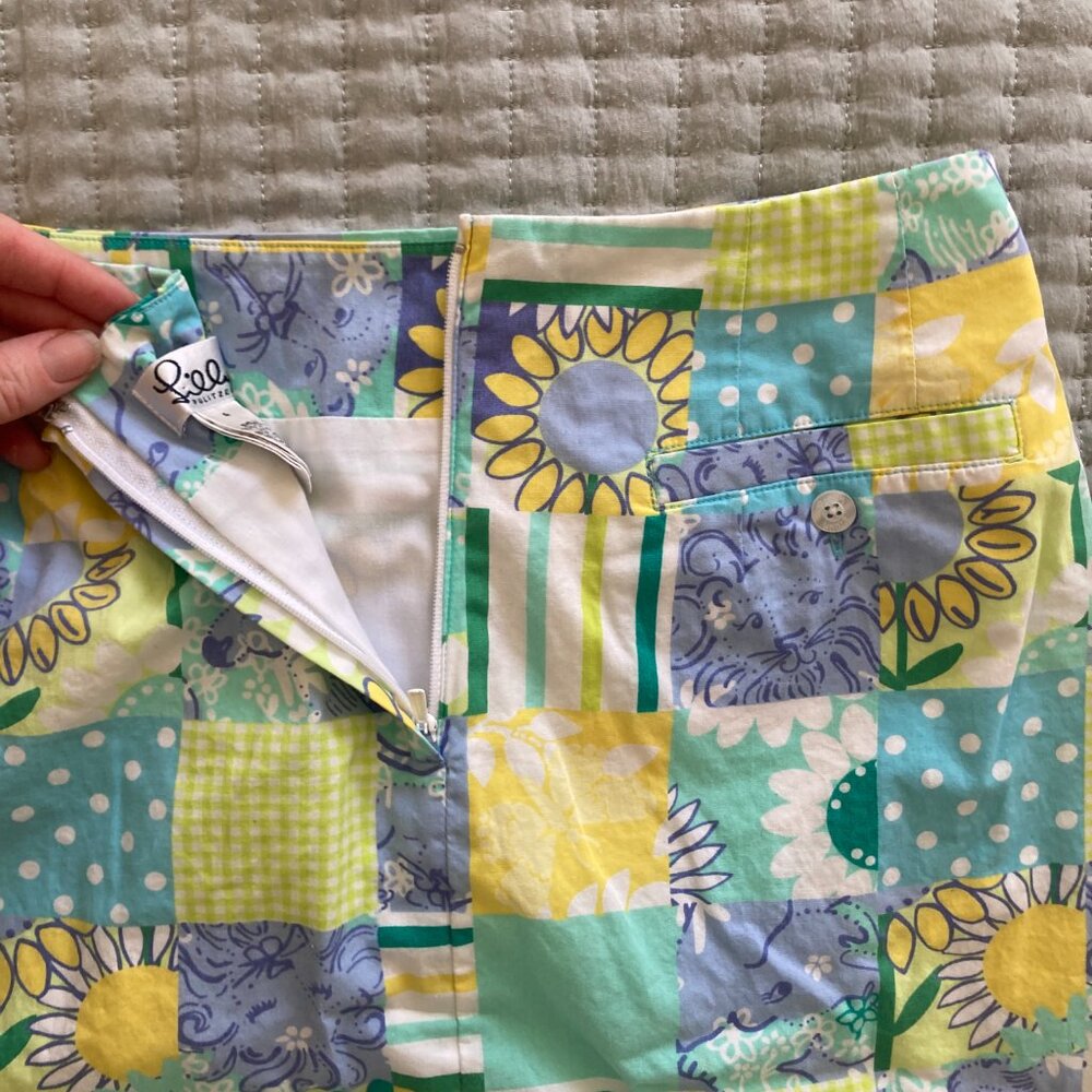 Lilly Pulitzer White Label Patchwork Mini Skirt S… - image 3